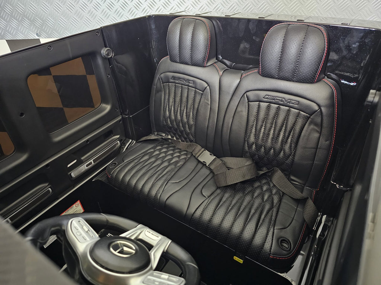 Children's car Mercedes G63 AMG 4×4 24 volt 2 persons metallic black