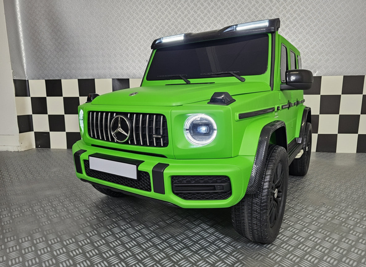 Electric children's car Mercedes G63 AMG 24 volt matt green