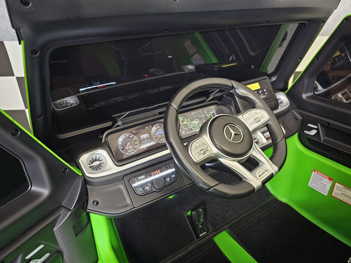 Electric children's car Mercedes G63 AMG 24 volt matt green