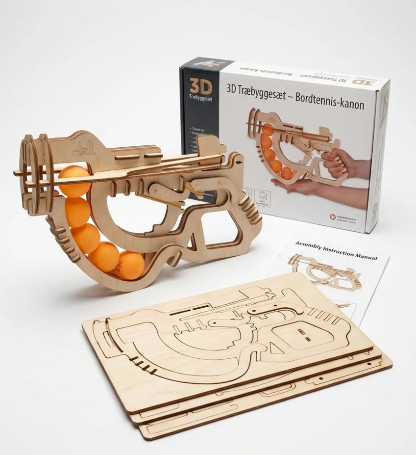 3D træbyggesæt – bordtennis-kanon (Woodcraft)