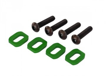 Traxxas 7759G Washers Motor Mount Alu Green w/ Screws (4) X-Maxx, XRT