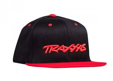 Traxxas 1183-BLR Snap Hat Flat Bill Black/Red Traxxas Logo