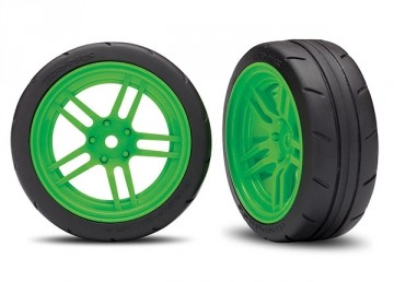 Traxxas 8373G Tires & Wheels Response 1,9" Touring Green Front VXL (2)
