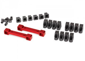 Traxxas 8334R Mount Susp Arms Front and Rear Alu Red 4-Tec