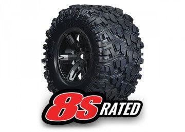 Traxxas 7772X Tires & Wheels Maxx AT/X-Maxx Black (2)