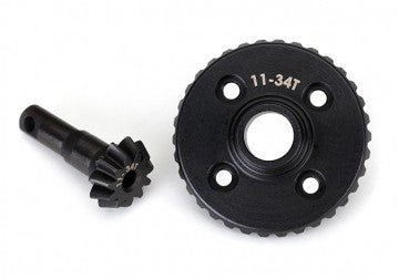 Traxxas 8279R Ring gear differential pinion gear 11/34T (CNC) TRX-4