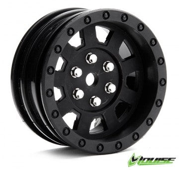 Wheel Crawler 1.9" Black (2) FRONT & REAR