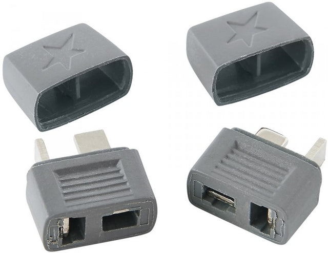 2 styk ekstra kraftige + sikre Deans stik / T-plug / Star plug T-Connector Hun / Female