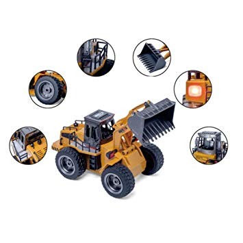 HUINA 1520 1:18 2.4G 6CH RC Simulation Alloy Truck Construction Toy - MULTI