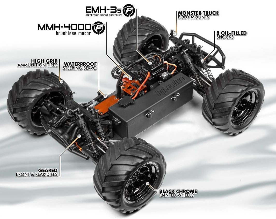 HPI Bullet MT Flux 1:10 4WD Monster Truck - TILBUD!