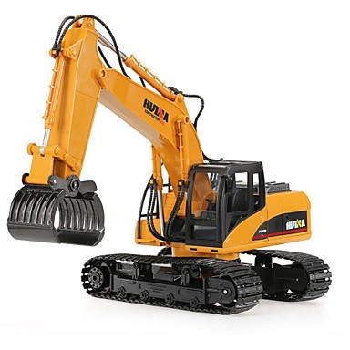 HUINA 1570 1:14 2.4GHz 16CH RC Alloy Log Grabber Truck - RTR - YELLOW