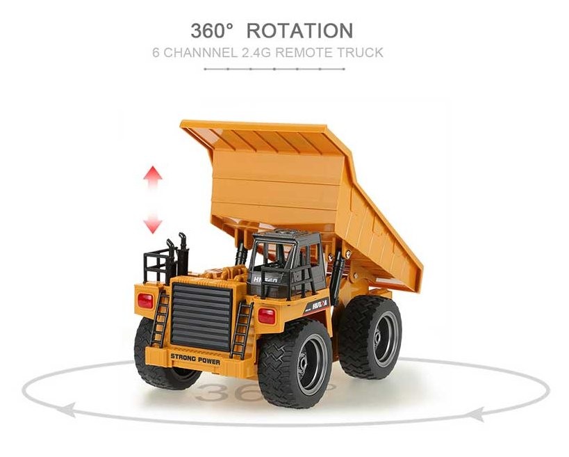 HUINA 1540 1:18 2.4GHz 6CH RC Alloy Dump Truck