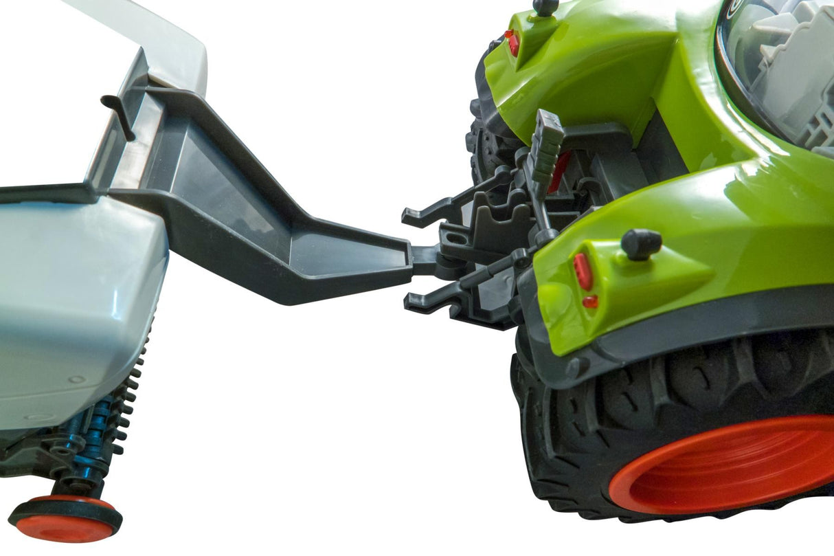 Stor flot fjernstyet Traktor med tippevogn / trailer - Claas Axion 870
