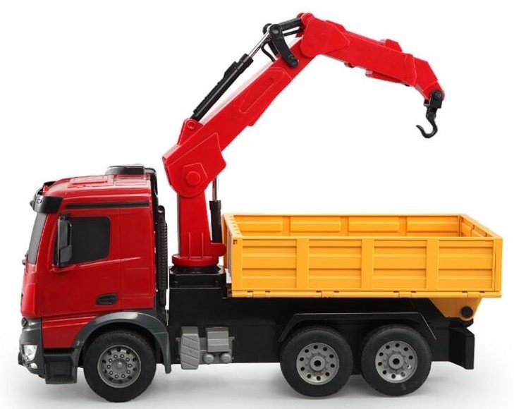 Fjernstyret Mercedes-Benz Arocs kranbil med styrbar kran