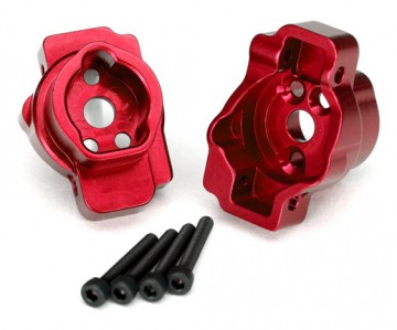 Traxxas 8256R Portal Drive Axle Mount Rear Alu Red (2) TRX-4/6*