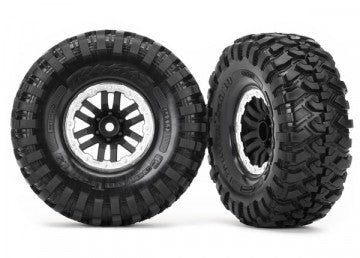 Traxxas 8272X Tires & Wheels Canyon Trail/TRX-4 Black-Satin 1.9" (2)