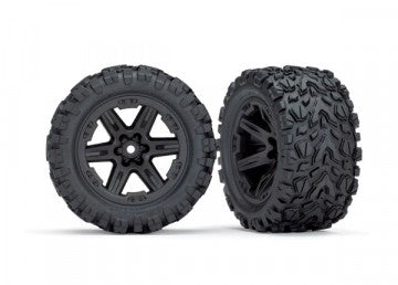 Traxxas 6773 Tires & Wheels Talon Extreme/RXT Black 2.8" 4WD TSM (2)