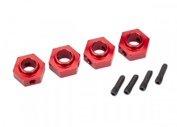 Traxxas 8269R Wheel Hubs 12mm Hex Alu Red (4) TRX-4/6