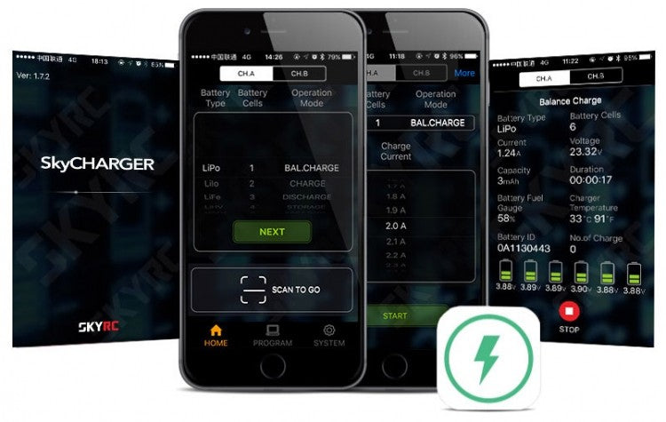 Dobbeltlader SkyRC D100-V2 Dual Charger 2x100W 240VAC/12VDC