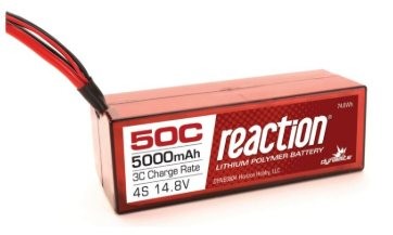 Reaction HD 14.8V 5000mAh 50C 4S LiPo, Hardcase: EC5