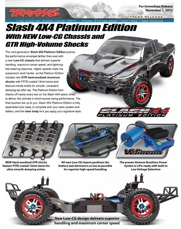 Traxxas SLASH 4X4 Platinium Edition 1:10