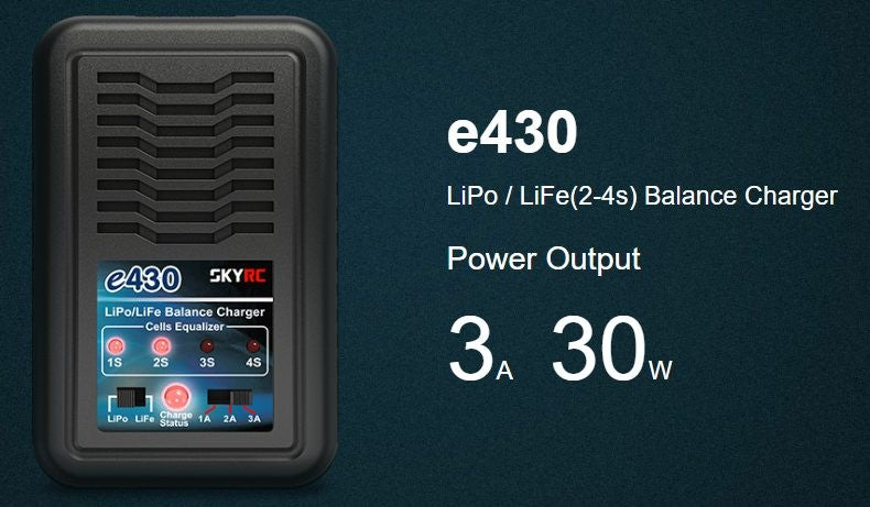 Billig LiPo/LiFe lader 2-4s (7,4v til 14,8V) SkyRC e430