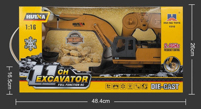 Fjernstyret gravko med bevægelig skraber foran - 11 funktioner!