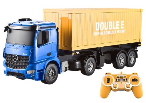 Fjernstyret Mercedes-Benz lastbil med trailer m. container - Arocs
