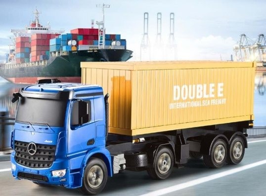 Fjernstyret Mercedes-Benz lastbil med trailer m. container - Arocs