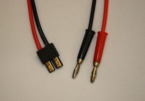 TRX hun til bananstik han 4mm - Ladekabel 30 cm. langt