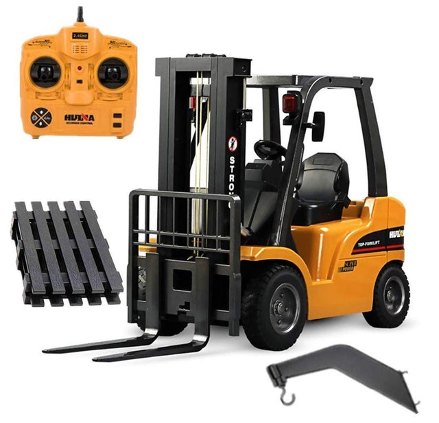 Stor fjernstyret gaffeltruck - mange funktioner