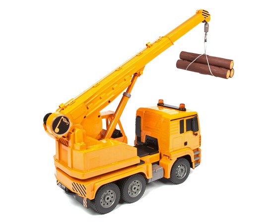 Stor fjernstyret lastbil kran
