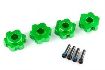 Traxxas 8956G Wheel Hubs Hex Alu Green (4) Maxx