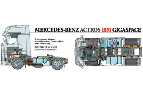 1/14 Mercedes-Benz Actros 1851 GigaSpace (Sort) - 56342