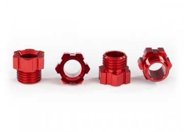 Traxxas 8886R Stub Axle Nut Alu Red (4) TRAXX*