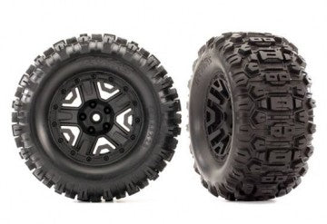 Traxxas 6792 Tires & Wheels Sledgehammer Black 2.8" 4WD (2)