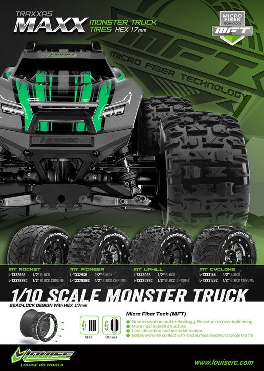 Tires & Wheels MT-ROCKET Maxx Soft Black (MFT) (2) LT3328SB