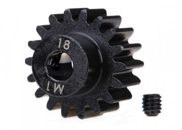 Traxxas 6491R Pinion Gear 18T 1.0M for 5mm Shaft (Machined, Hardened)