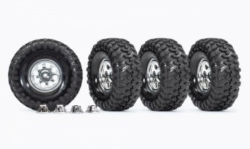 Traxxas 8183X Tires & Wheels 1.9" Resto-Mod (for 8255A Axle) (4)