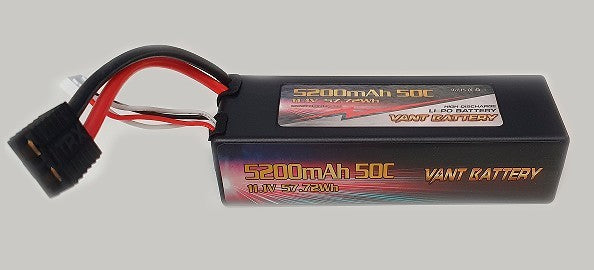 LiPo batteri 3s 11,1v 5200mah 50c Traxxas stik Hardcase