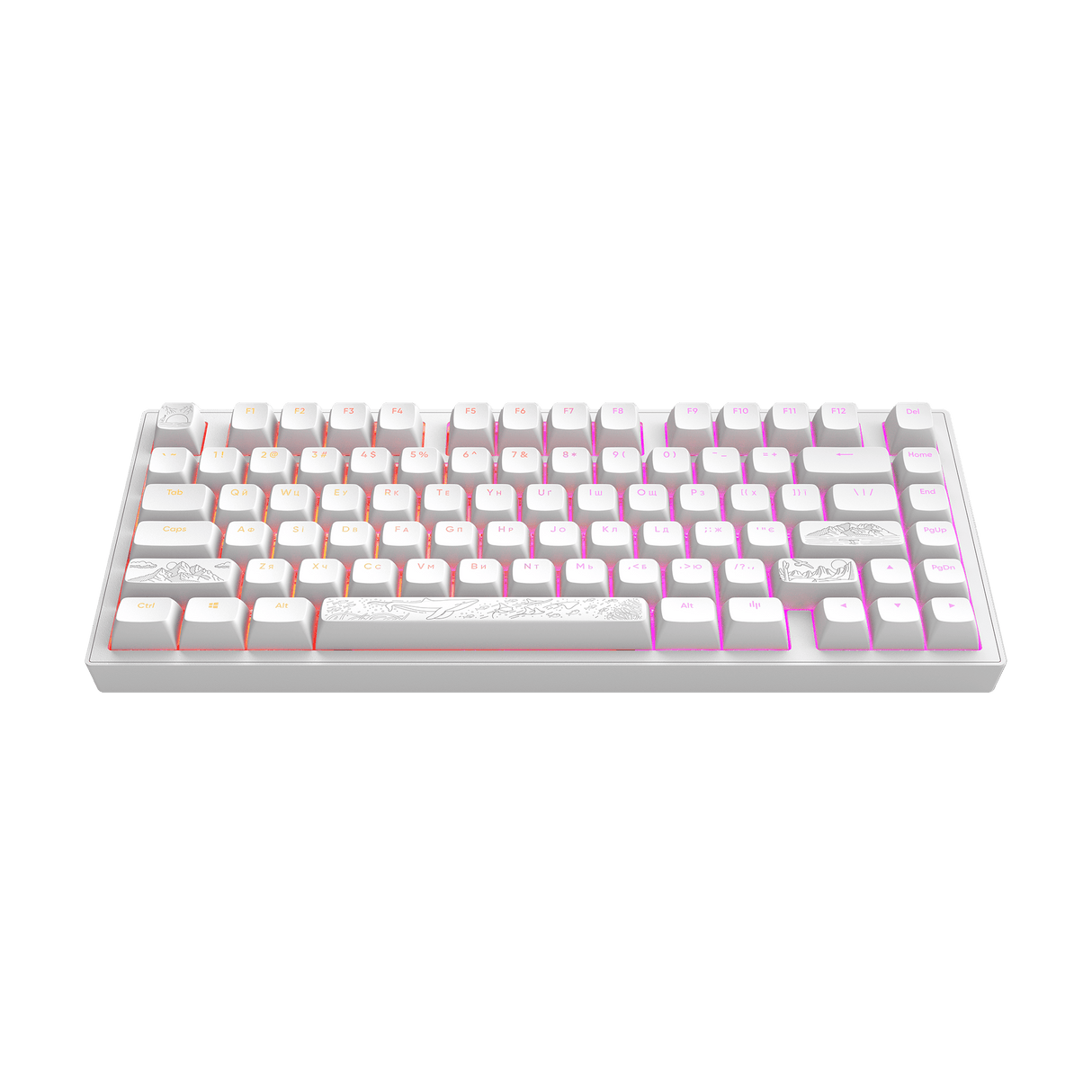 Dark Project ALU Terra Nostra White - Wired Gaming Keyboard (ANSI UA)