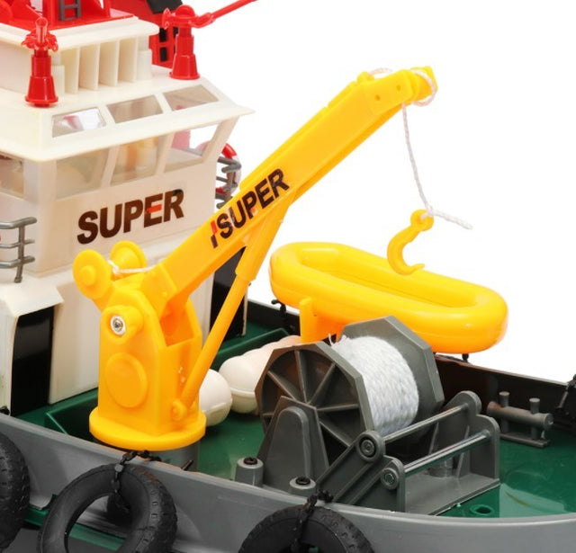 Fjernstyret slæbe- og brandslukningsbåd - med vandsprøjte!