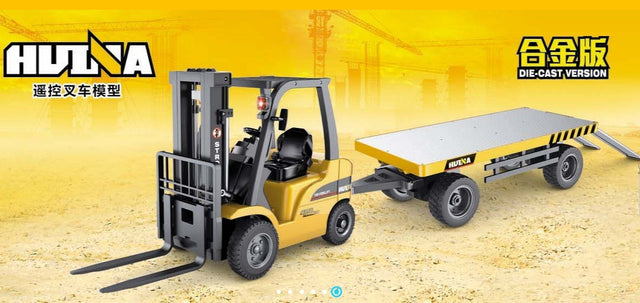 Stor fjernstyret gaffeltruck - mange funktioner