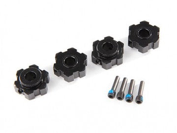 Traxxas 8956A Wheel Hubs Hex Alu Black (4) Maxx