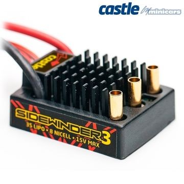 Castle Creations SIDEWINDER 3 CAR ESC WP 1:10 12V - 010-0115-00