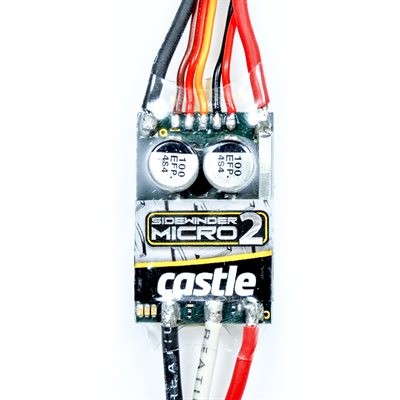 Castle Creations ESC Sidewinder Micro 2 1/18 12.6V 2A Peak BEC - CC010-0150-00