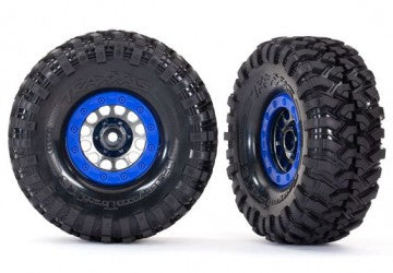 Traxxas 8182 Tires & Wheels Canyon Trail/ Method 105 Black Chrom 1.9" (2)
