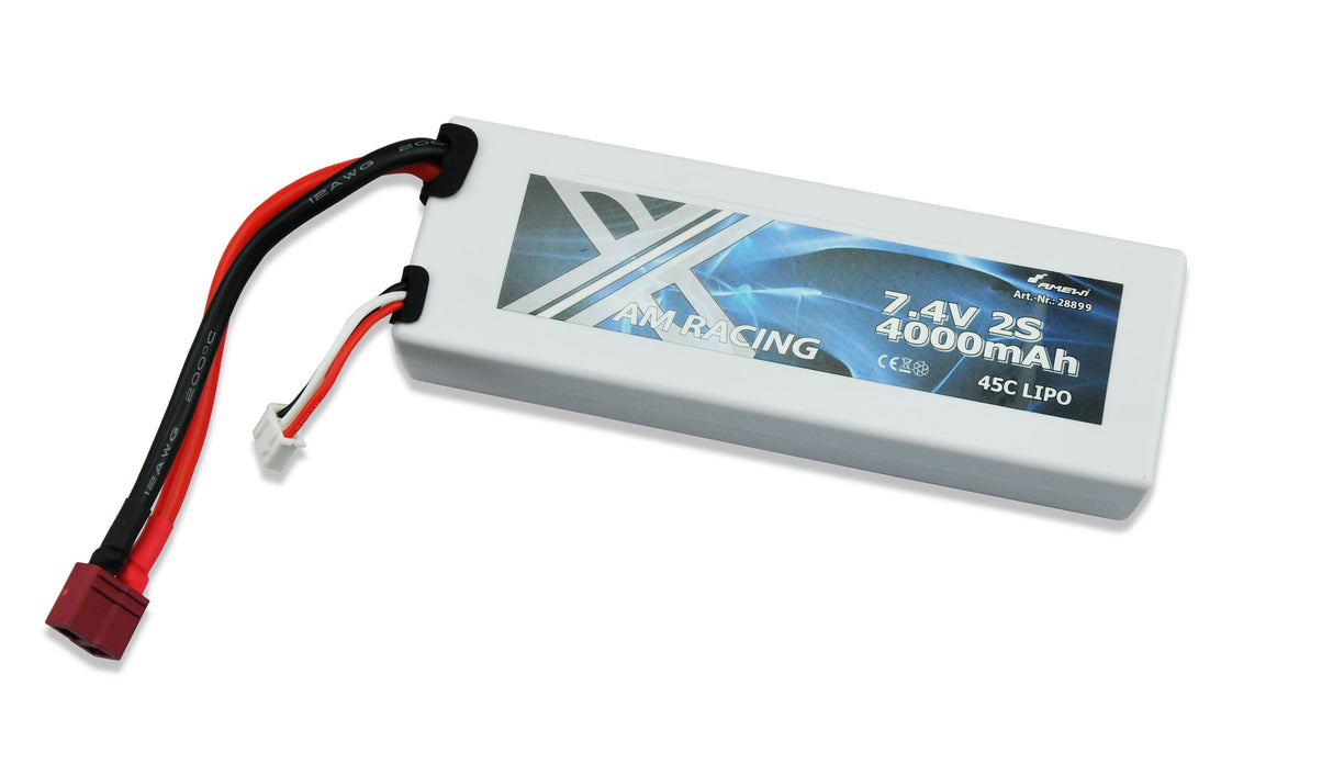 LiPo Batteri 2S 7,4V 4000mAh 45C Hardcase, DEANS