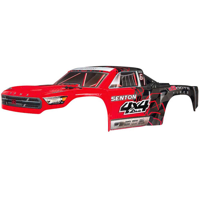 ARRMA 1/10 Painted Body with Decals Red Senton 4x4 Mega