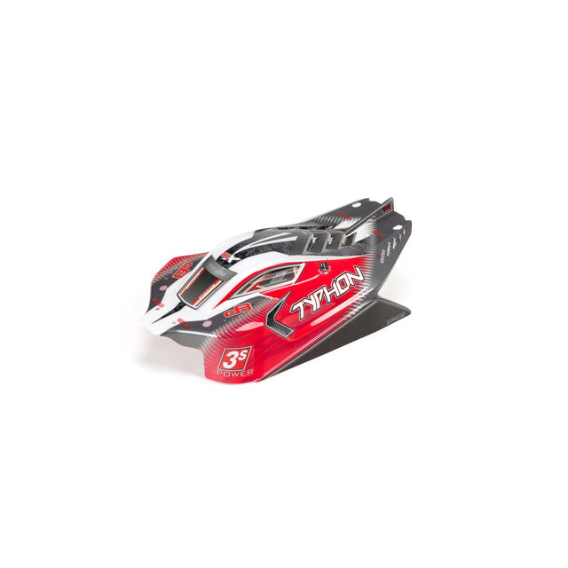ARRMA Typhon 4x4 BLX Painted and Trimmed Body with Decals Red